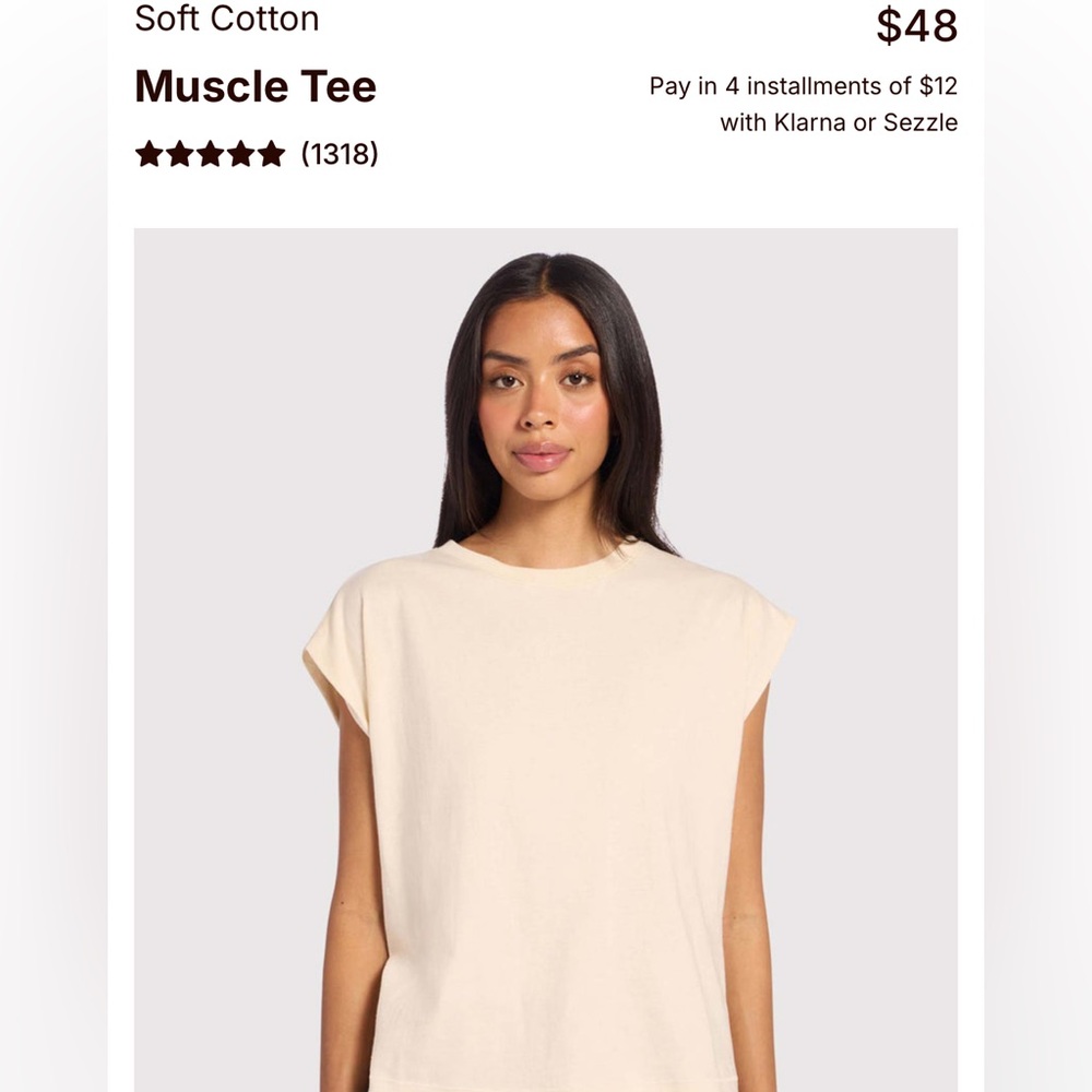 nuuds Muscle Tee in Bone